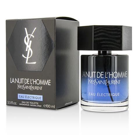 yves saint laurent nuit de l'homme eau electrique|la nuit de l'homme 60ml.